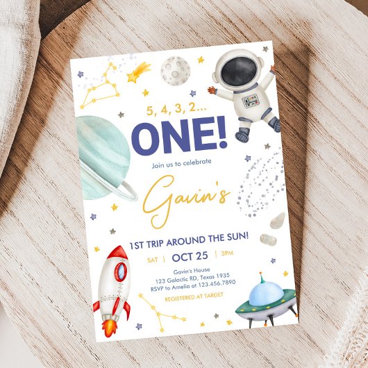 Verjaardagsfeest voor astronauten kaart