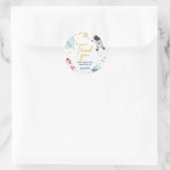 Verjaardagsfeest voor astronauten ronde sticker (Tas)