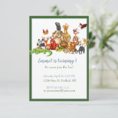 verjaardagsfeest voor baby kaart (Staand voorkant)