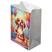 Verjaardagsfeest voor Beagle Medium Cadeauzakje (Achterkant Gekanteld)