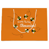 Verjaardagsfeest voor bijen groot cadeauzakje (Voorkant)