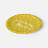 Verjaardagsfeest voor bijen papieren bordje (Gekanteld)