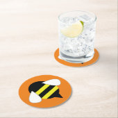 Verjaardagsfeest voor bijen ronde kartonnen onderzetter (Insitu)