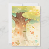 Verjaardagsfeest voor bosdieren kaart (Achterkant)