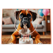 Verjaardagsfeest voor Boxerhond Groot Cadeauzakje (Voorkant)
