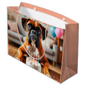 Verjaardagsfeest voor Boxerhond Groot Cadeauzakje (Achterkant Gekanteld)