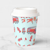 Verjaardagsfeest voor brandweermannen papieren bekers (Rechts)