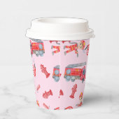 Verjaardagsfeest voor brandweermannen papieren bekers (Rechts)