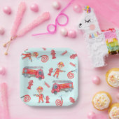 Verjaardagsfeest voor brandweermannen papieren bordje (Feest)