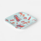 Verjaardagsfeest voor brandweermannen papieren bordje (Gebogen)