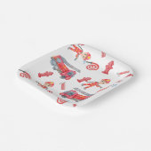 Verjaardagsfeest voor brandweermannen papieren bordje (Gebogen)