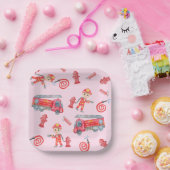 Verjaardagsfeest voor brandweermannen papieren bordje (Feest)