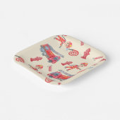 Verjaardagsfeest voor brandweermannen papieren bordje (Gebogen)