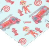 Verjaardagsfeest voor brandweermannen tafelkleed (Gekanteld)