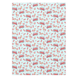 Verjaardagsfeest voor brandweermannen tafelkleed