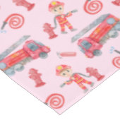 Verjaardagsfeest voor brandweermannen tafelkleed (Gekanteld)