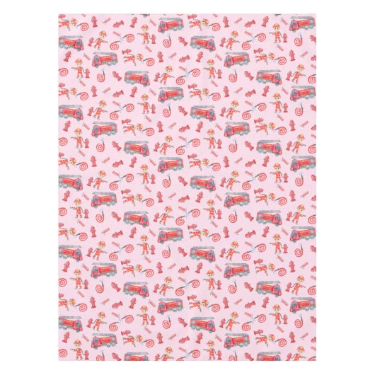 Verjaardagsfeest voor brandweermannen tafelkleed (Voorkant)