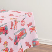 Verjaardagsfeest voor brandweermannen tafelkleed (Voorbeeld)