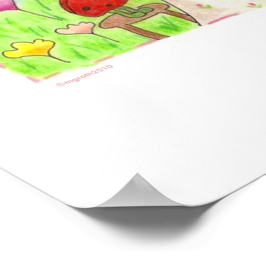 verjaardagsfeest voor bug en bunny poster (Hoek)