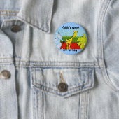 verjaardagsfeest voor cartoons ronde button 5,7 cm (In situ)