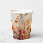 Verjaardagsfeest voor de herfstdieren papieren bekers (Rechts)