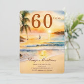 Verjaardagsfeest Voor Een Man Van 60 Jaar Kaart (Staand voorkant)