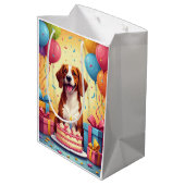 Verjaardagsfeest voor Engelse Foxhound Medium Cadeauzakje (Achterkant Gekanteld)