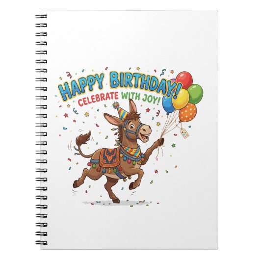 Verjaardagsfeest voor ezels notitieboek (Voorkant)
