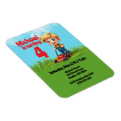 Verjaardagsfeest voor grasmaaiers magneet (Rechterzijde)