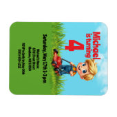 Verjaardagsfeest voor grasmaaiers magneet (Horizontaal)