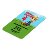 Verjaardagsfeest voor grasmaaiers magneet (Linkerzijde)