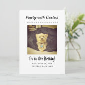 Verjaardagsfeest voor honden - Grappige uitnodigin Kaart (Staand voorkant)