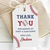 Verjaardagsfeest voor honkbaljongens cadeaulabel