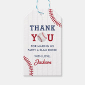 Verjaardagsfeest voor honkbaljongens cadeaulabel (Voorkant)