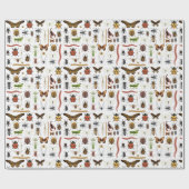 Verjaardagsfeest voor insecten cadeaupapier (Vlak)