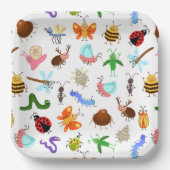 Verjaardagsfeest voor insecten papieren bordje (Voorkant)