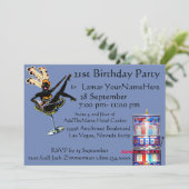 Verjaardagsfeest voor jongens in Las Vegas Kaart (Staand voorkant)