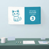 Verjaardagsfeest voor jongens met aangepaste kleur spandoek (Beurs)