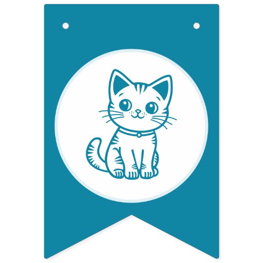 Verjaardagsfeest voor jongens met aangepaste kleur vlaggetjes (Zevende vlag)