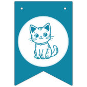 Verjaardagsfeest voor jongens met aangepaste kleur vlaggetjes (Eerste vlag)