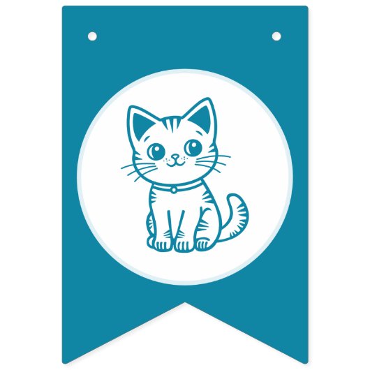 Verjaardagsfeest voor jongens met aangepaste kleur vlaggetjes (Eerste vlag)