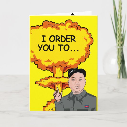 Verjaardagsfeest voor Kim Jong Un Kaart (Voorkant)