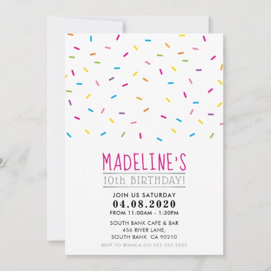 VERJAARDAGSFEEST VOOR KINDEREN NODIGEN UIT tot kle Kaart (Voorkant)