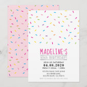 VERJAARDAGSFEEST VOOR KINDEREN NODIGEN UIT tot kle Kaart (Voorkant / Achterkant)