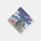 Verjaardagsfeest voor kinderen Roze bloemen Guinee Servet (Hoek)