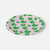 Verjaardagsfeest voor kinderen Schattige Frog Papieren Bordje (Gekanteld)
