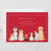 Verjaardagsfeest voor kinderen Schattigee honden Kaart (Achterkant)