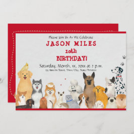 Verjaardagsfeest voor kinderen Schattigee honden Kaart