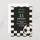 Verjaardagsfeest voor kinderen - Voetbal Jongens V Kaart (Voorkant / Achterkant)