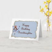 Verjaardagsfeest voor kleindochter kaart (Gele Bloem)